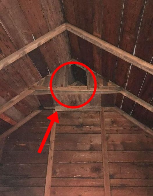 “Weird little “room” in the peak of my old barn.