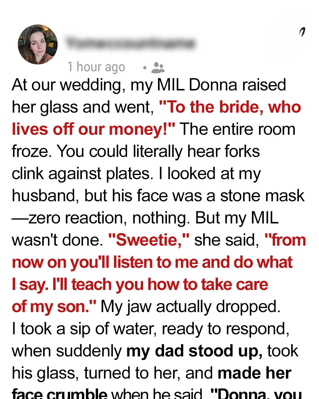 She Tried to Ruin My Wedding -But My Dad Had the Last Word