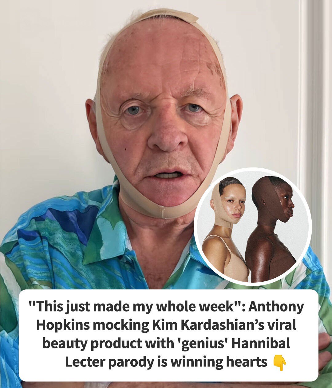 Anthony Hopkins Mocks Kim Kardashian With Hannibal Lecter Face Wrap