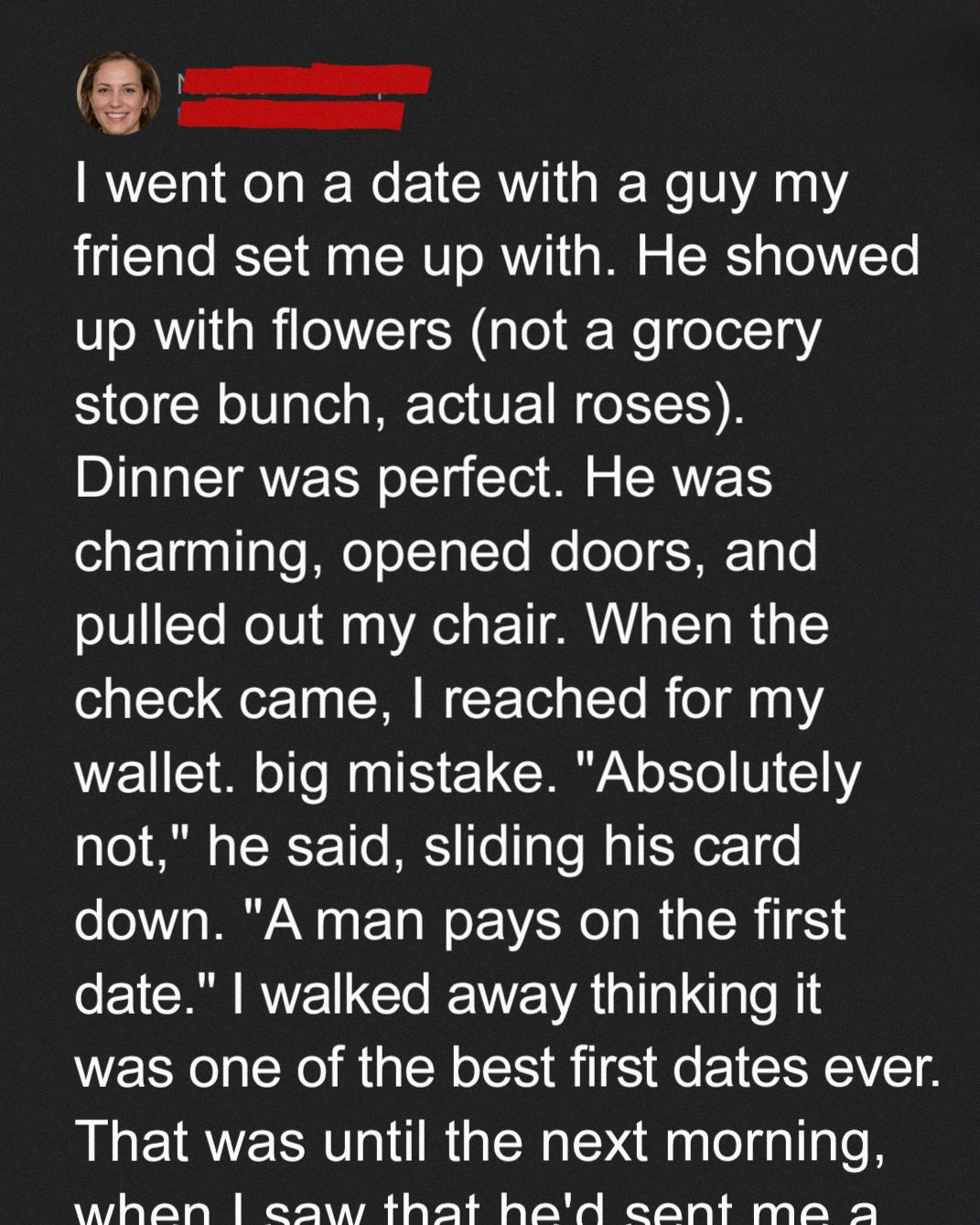 Why Letting My Date Pay Was the Worst Decision of the Night