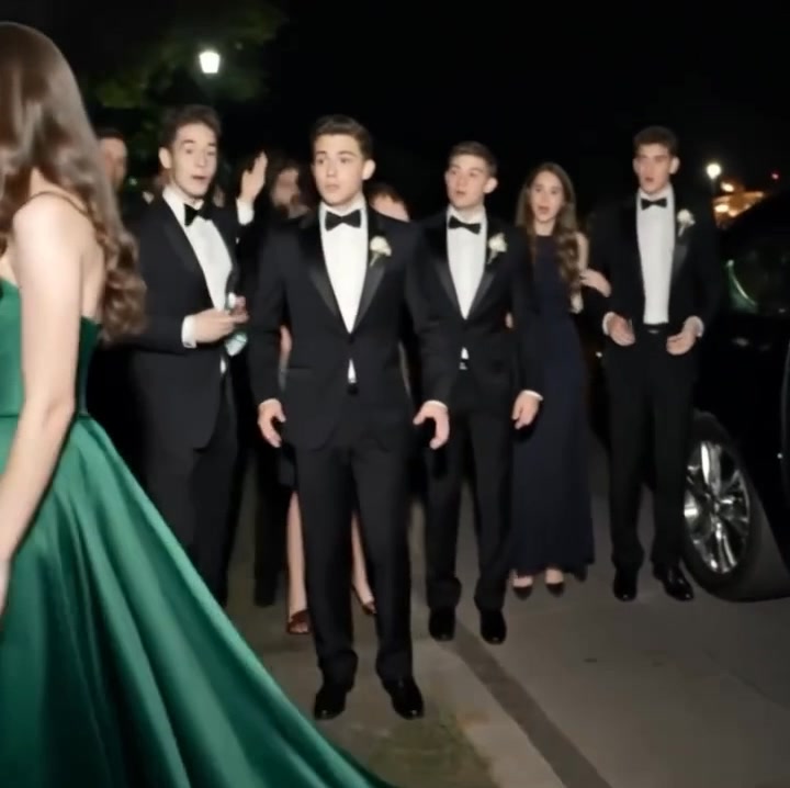 WEALTHY CLASSMATES MOCKED THE JANITOR’S DAUGHTER—UNTIL SHE ARRIVED AT PROM IN A LIMOUSINE AND LEFT